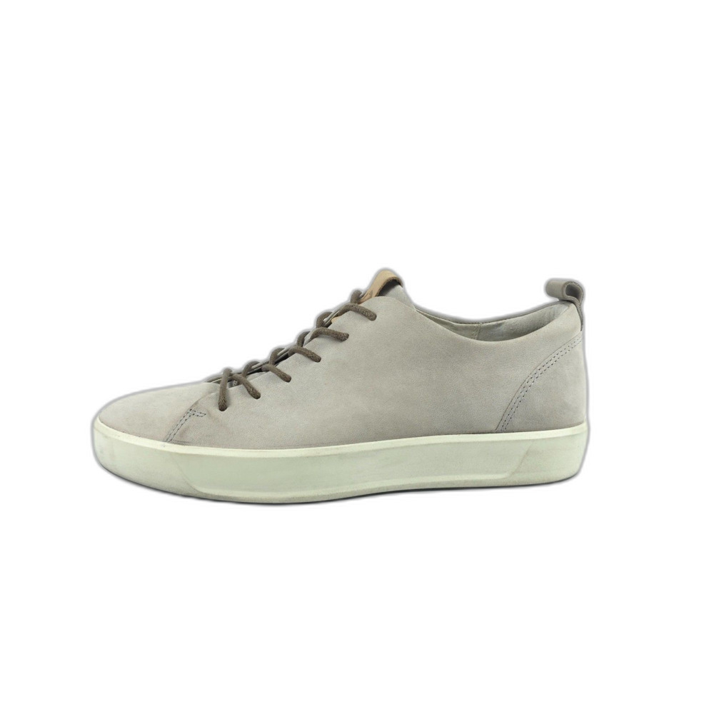 ECCO Soft Sueded Nubuck Low Top Sneaker Gray Minimal Clean Boy Ahtleisure Sporty